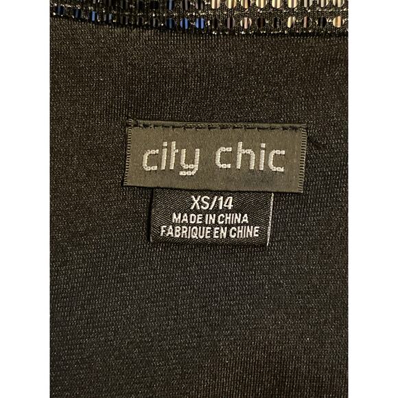 City Chic Sequin Sparkle Romper Playsuit Shorts Black Silver Plus Size 14 - Picture 9 of 9
